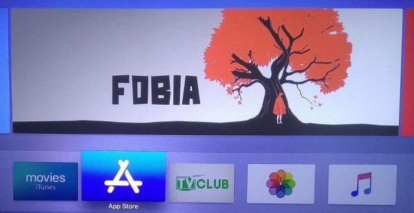 Главный экран App Store на Apple TV.